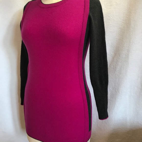 Mulberry and Charcoal tunic Cashmere sweater S/M - Picture 4 of 13